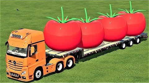 TRANSPORTING OF COLORS ! GIANT FRUTS LOADING ON LOW LOADER w JOHN DEERE 6R ! Farming Simulator 22