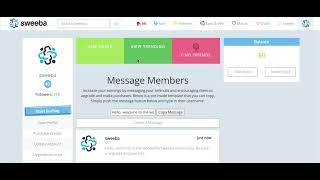 Messaging Friends And Referrals On Sweeba