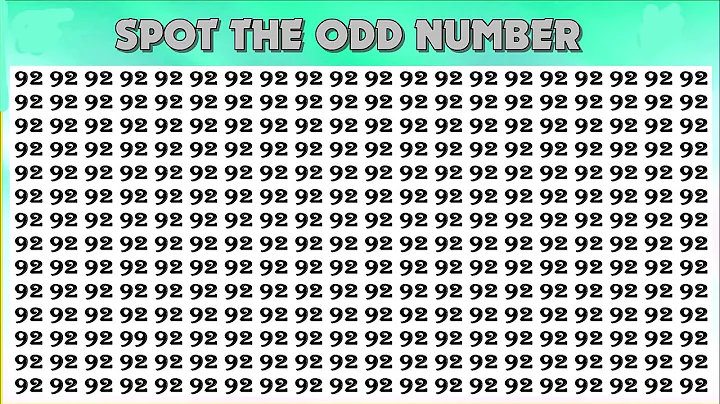 CAN YOU FIND THE ODD NUMBERS AND LETTER? #50 | HOW GOOD ARE YOUR EYES?