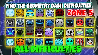 Find the Geometry Dash Difficulties - ZONE 5 - ALL Difficulties [ROBLOX]