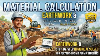 Material Calculation Numericals (Step-by-Step) | Quantity Surveying | Civil Engineering