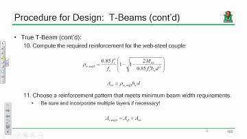 CE 413 Lecture 21a: T-Beam Design [cont