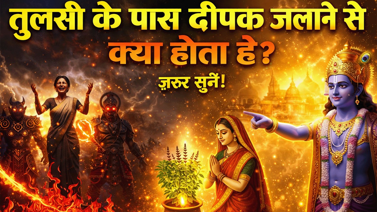 तुलसी के पास दीपक जलाने से क्या होता है? श्रीकृष्ण ने बताया चौंकाने वाला सच | #vastu