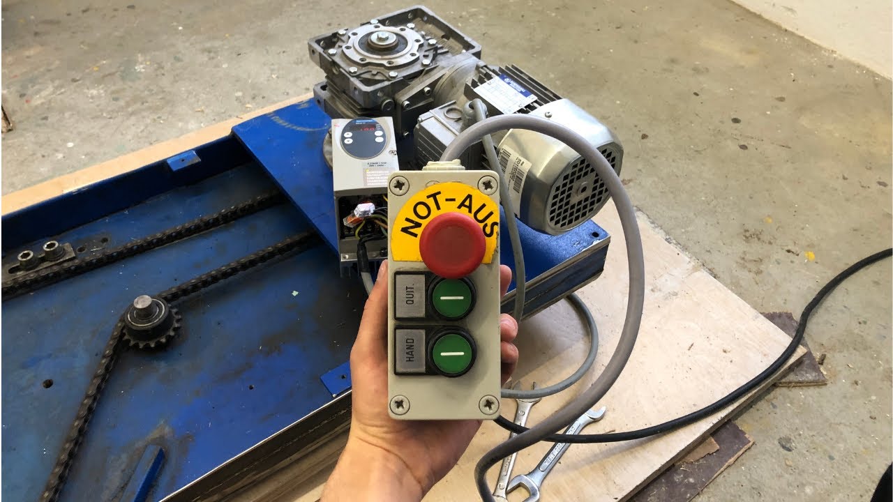 Drehstrommotor mit Frequenzumrichter betreiben (Drehteller) - asynchronous motor & VFD (turntable)