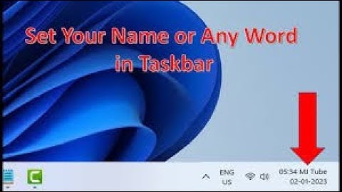 how to write name on taskbar | display your name in windows taskbar | set your name on taskbar