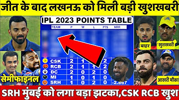 IPL 2023 Points Table | देखिए, LSG की जीत के बाद Points Table मे हुए खतरनाक बदलाव SRH CSK MI सदमे मे