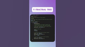 Drawing a Y Fractal Tree in Python Turtle Graphics | Satisfying Art