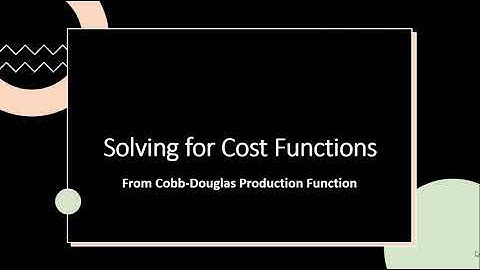 Deriving cost functions from generalized Cobb Douglas