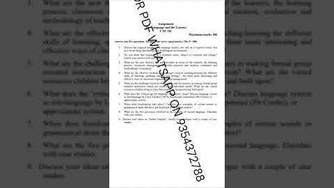 CTE 101 ENGLISH MEDIUM SOLVED ASSIGNMENT 2021-22 | FOR PDF WHATSAPP ON 9354372788