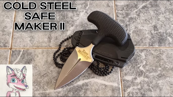 Cold Steel 12DCST Safe Maker II Knife AUS 8A Double Edge Push Dagger  Kray-Ex T Handle