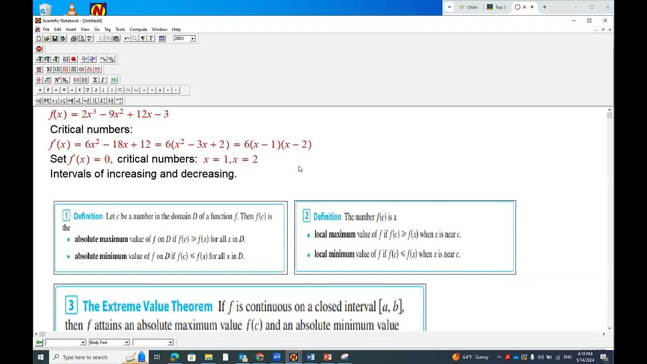 An Examples on Local Max/Min, Must Know - YouTube