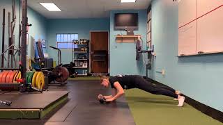 Low Plank w KB Push pull