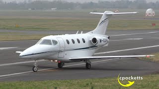 *Very nice* Beechcraft Premier I M-GDRS - Taxi and loud Take off - Gloucestershire Airport