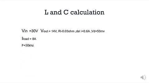 L & C value calculation for Buck Converter