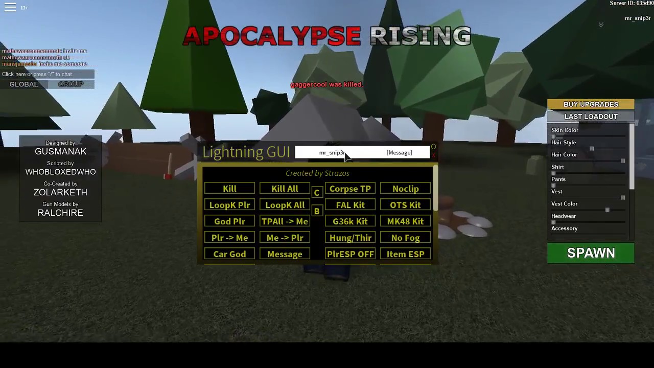 Roblox Apocalypse Rising Gui Hack Op Gui Is Not Patched