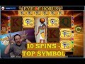 Eye Of Horus BIG WIN!! Top Symbol with 10 Free Spins!