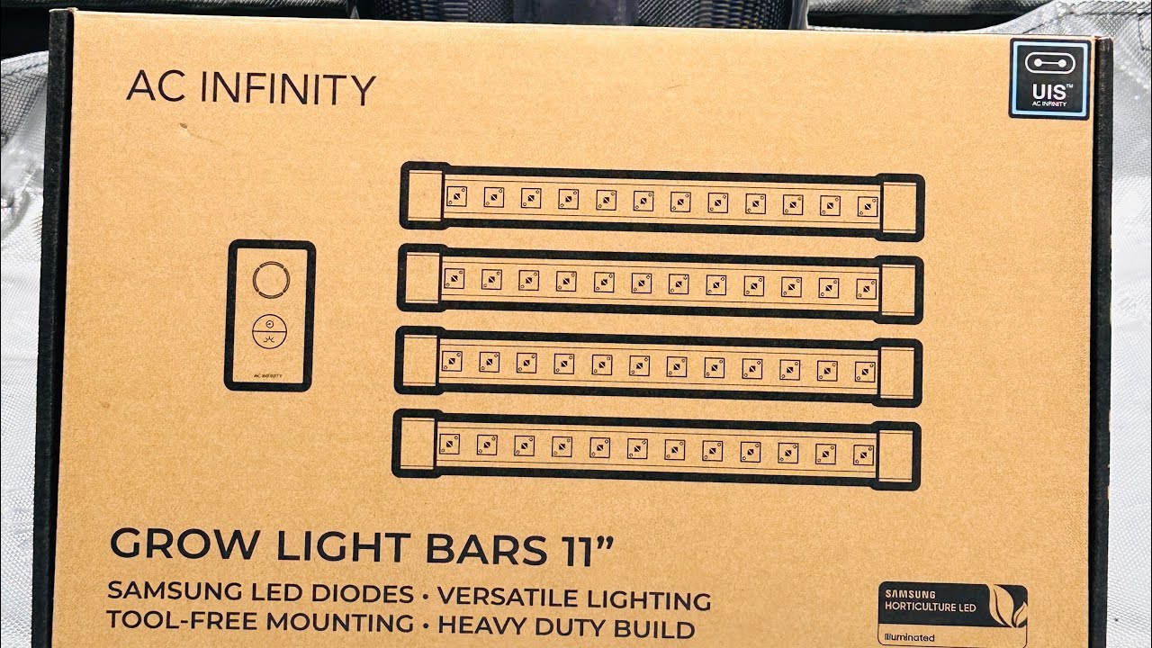 AC Infinity IONBEAM S16 Full-Spectrum LED Grow Light Bars, 4-Bar Kit,  16-Inch LED Grow Light Bars LED Grow Lights Grow Lights