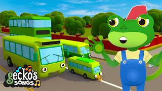 5 green buses gecko s garage cartoons kids toddler fun learning