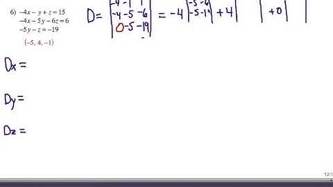 How to Do Determinates: Self Quiz 2
