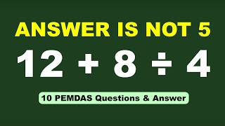 10 Bodmaspemdas Questions With Answers Explanations 90% Fail