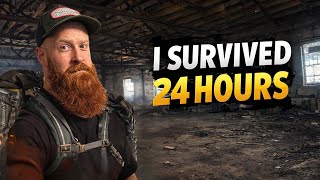 We Spent 24 Hours in an Abandoned Warehouse! CREEPY!