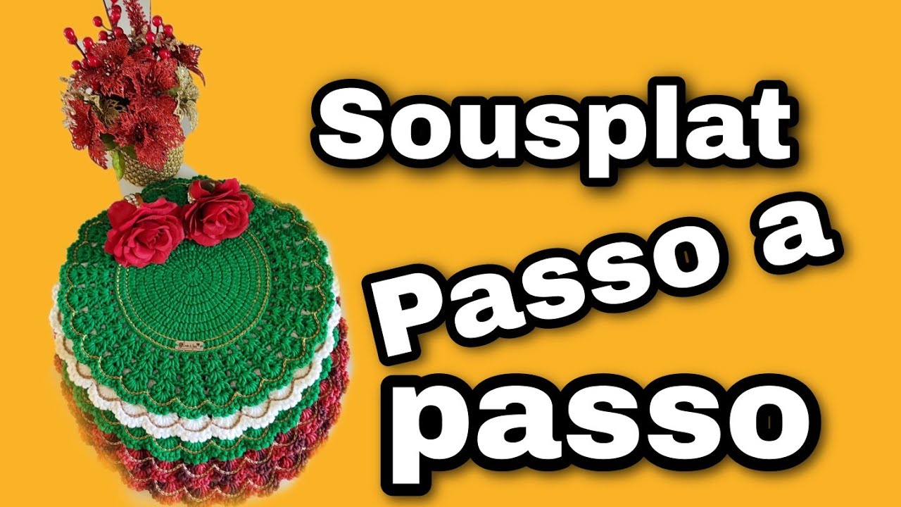 SOUSPLAT ECONÔMICO 
PASSO A PASSO ✅ 
#crochedananda #sousplat #econômico
