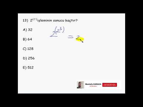 Üslü işlem örnek