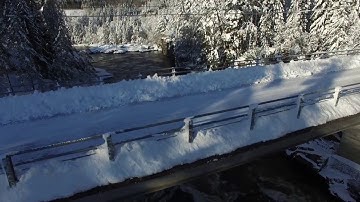 Phantom 3 4K drone - CRASH into a tree in winther wonderland