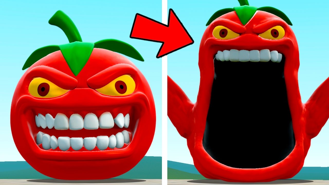 WHAT IF PSYCO TOMATO BECOMES HUNGRY PSYCO TOMATO SEA EATER FOR ROBLOX In Garry's Mod!