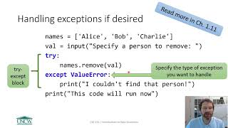 Exception Handling and Default Parameters