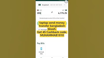 taptap send money transfer bangladesh bkash #moneytransfer #uae #sendmoney #taptapsend #cashback #yt