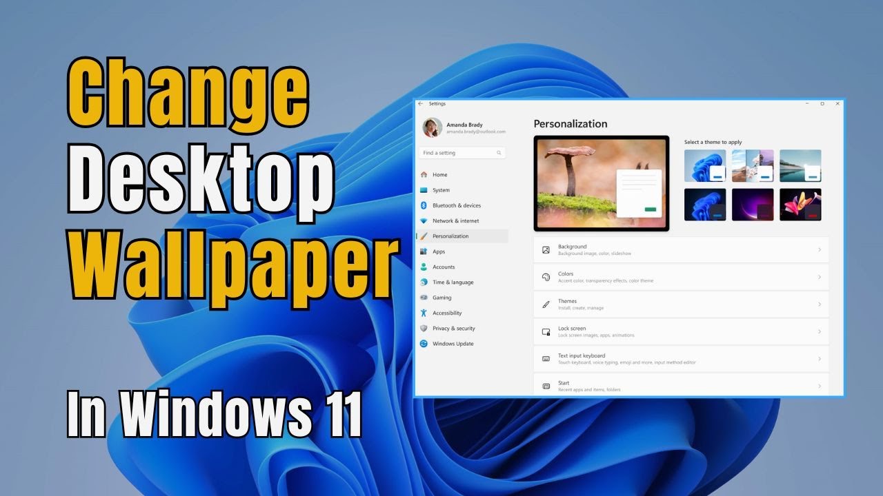 How To Change Desktop Background Image in Windows 11 | Easy Wallpaper ...