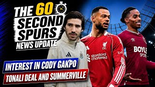 THE 60 SECOND SPURS NEWS UPDATE: Tonali, Summerville, Cody Gakpo, Pre-Season Training at Hotspur Way