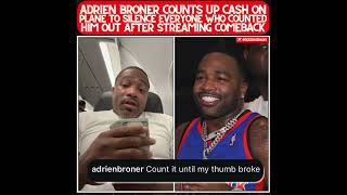ADRIEN BRONER SHUTS DOWN FINANCIAL STRUGGLE CLAIMS BY COUNTING UP MONEY ON A PLANE!