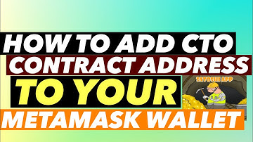 How To Add Your CTO Contract Address To your Metamask Wallet |