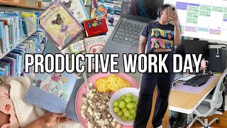 PRODUCTIVE WORK DAY! Realistic morning routine, high protein meal, mom struggles, cleaning routine