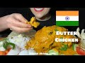 Indian Food Asmr Eating Butter Chicken اكل هندي بتر تشيكن دجاج 