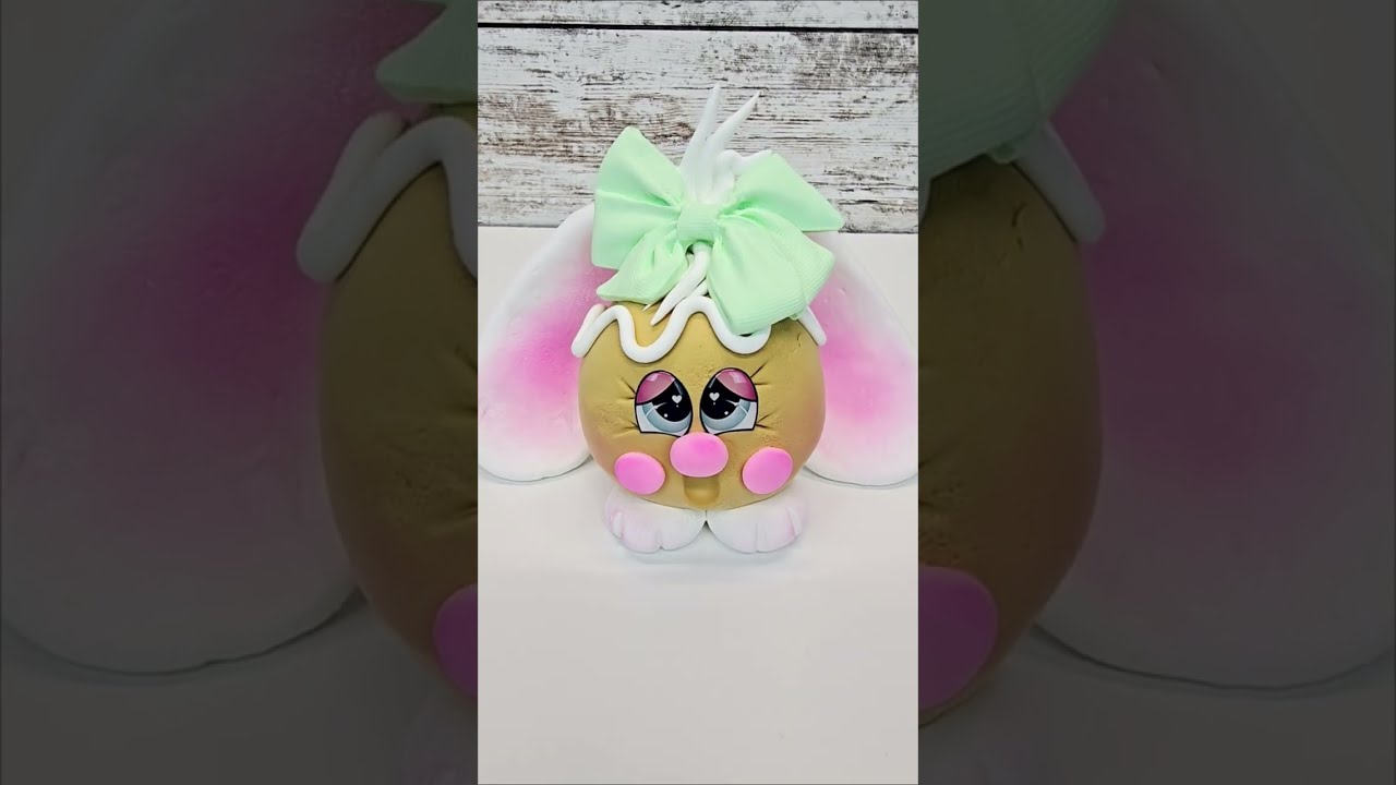 FOAM CLAY EASTER CRAFT/ DIY GINGERBREAD BUNNY