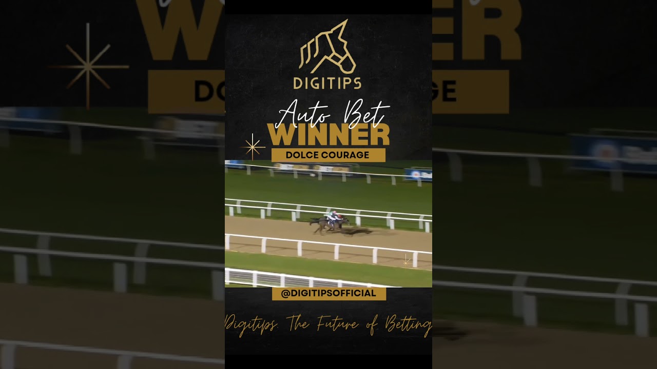 🏆 DOLCE COURAGE 🏆  WINNER @ Odds of 3.77 🏇 Horse Racing 💰 