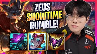 ZEUS SHOWTIME WITH RUMBLE!  T1 Zeus Plays Rumble TOP vs Rengar! | Season 2024