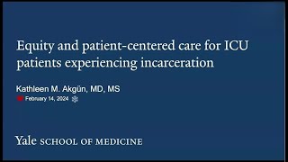 Yale PCCSM Grand Rounds - February 14, 2024