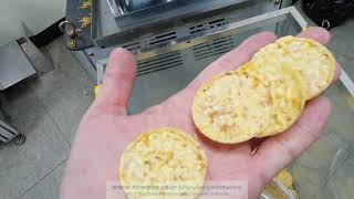 Popcorn kernels 2-6mm popping test by SYP4506 popped chip machine