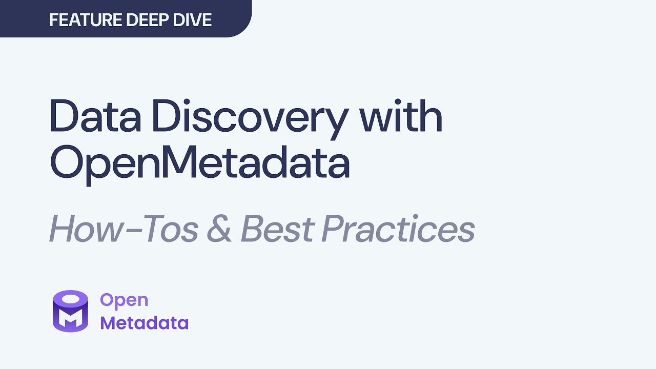 Intelligent Data Discovery & Democratization with OpenMetadata