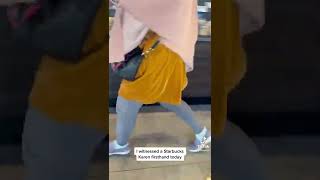 Starbucks Karen Gets Angry & Throws Tantrums