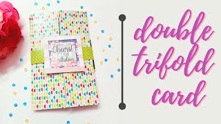 Double trifold card | shutter card |gift for her