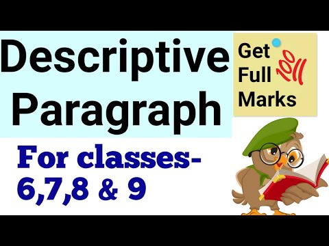 #Descriptive Paragraph for Grades 6, 7, 8, & 9 || #How to write a good descriptive paragraph