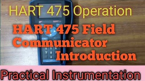 HART 475 training . HART 475 Field Communicator introduction. Instrument training