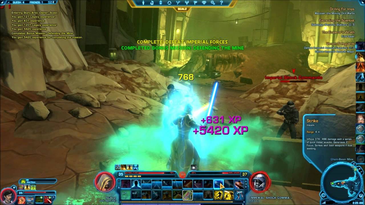 "Star Wars The Old Republic" Jedi Sentinel HD Walkthrough Playthrough: Part 095 Quesh 2