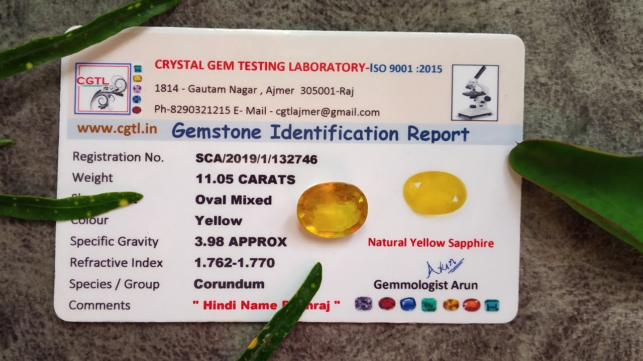 Beautiful Yellow Supphire ring !! पुखराज रिंग - Kudwal Gems