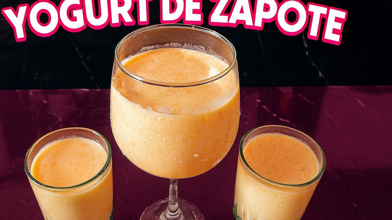 ¡Yogurt de zapote  cremoso y natural! receta fácil y refrescante 